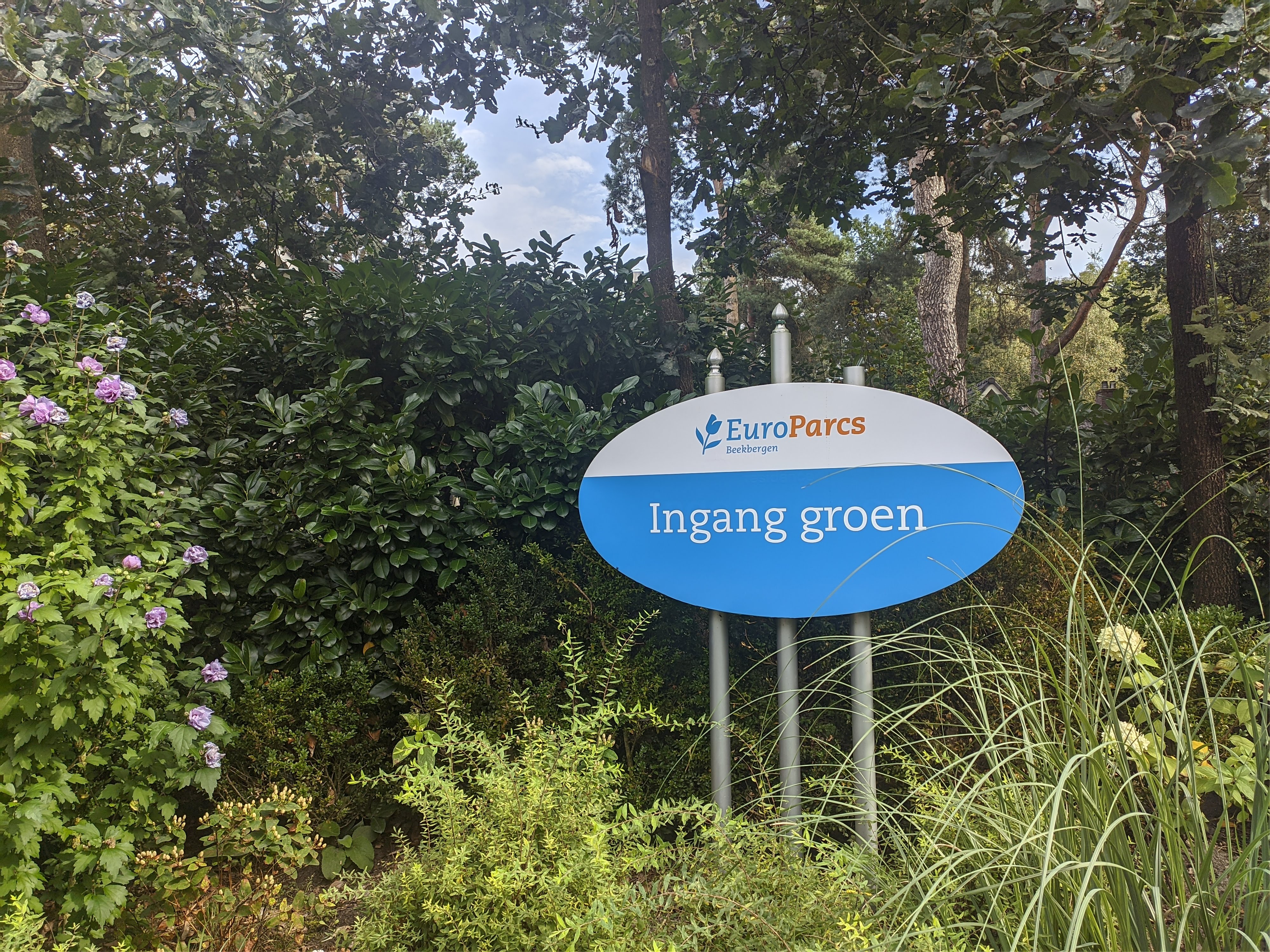 Park ingang groen